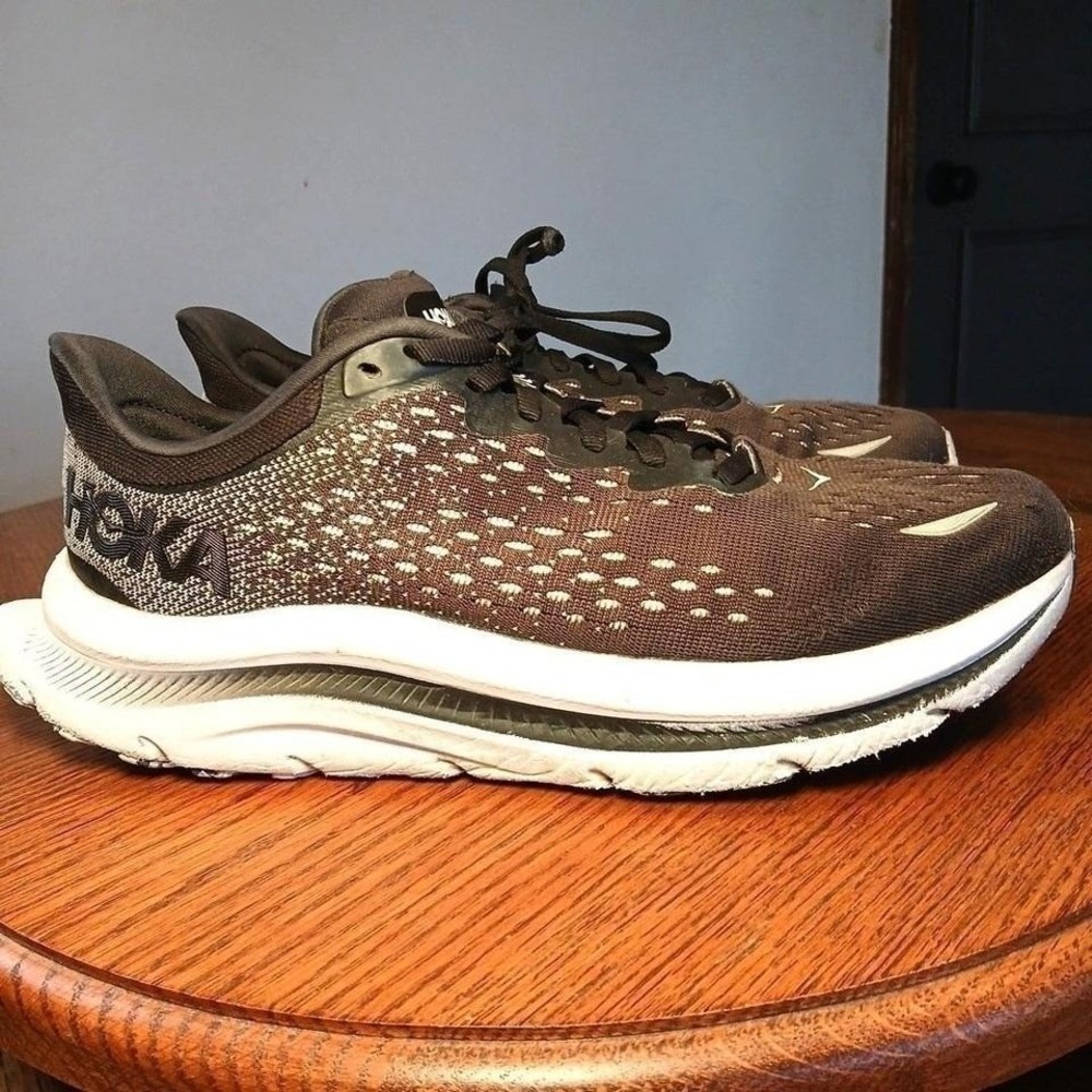 Hoka Kawana Womens Running Shoes Black White Sneakers 1123164-BWHT